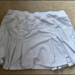 White tennis skirt